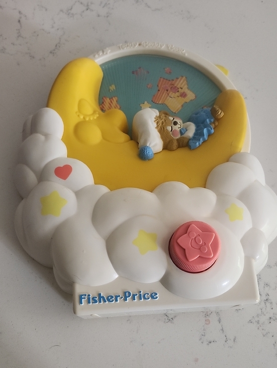 Fisher-Price Other - Vintage 1985 Fisher-Price Yellow Moon & White Cloud Musical Sleep Toy